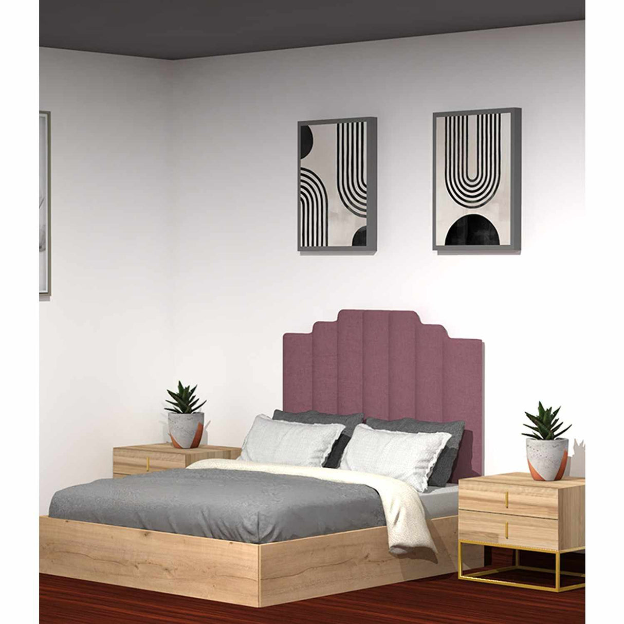 Cabecero Berlín Sencilla 100 cm Rosa Flotante - Camas y Cabeceros | Bylmo