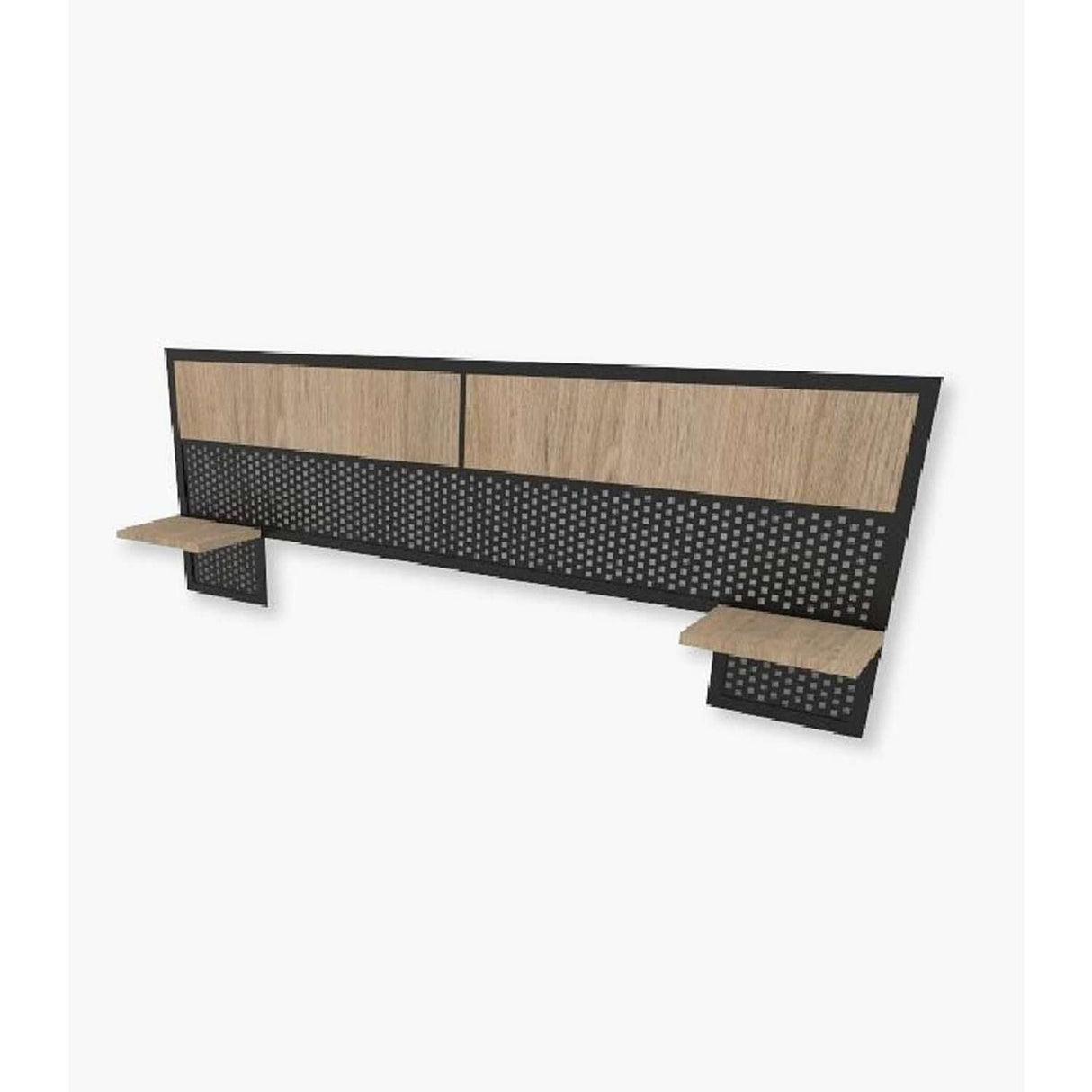 Cabecero Industry Queen 160 cm Rovere Flotante con Dos Entrepaños - Camas y Cabeceros | Bylmo