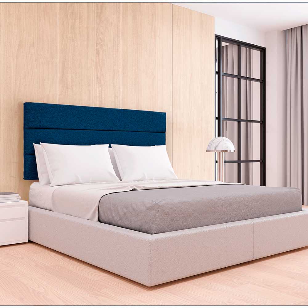 Cabecero Flotante Portofino Sencilla 100 cm Azul Tela Resistente - Camas y Cabeceros | Bylmo