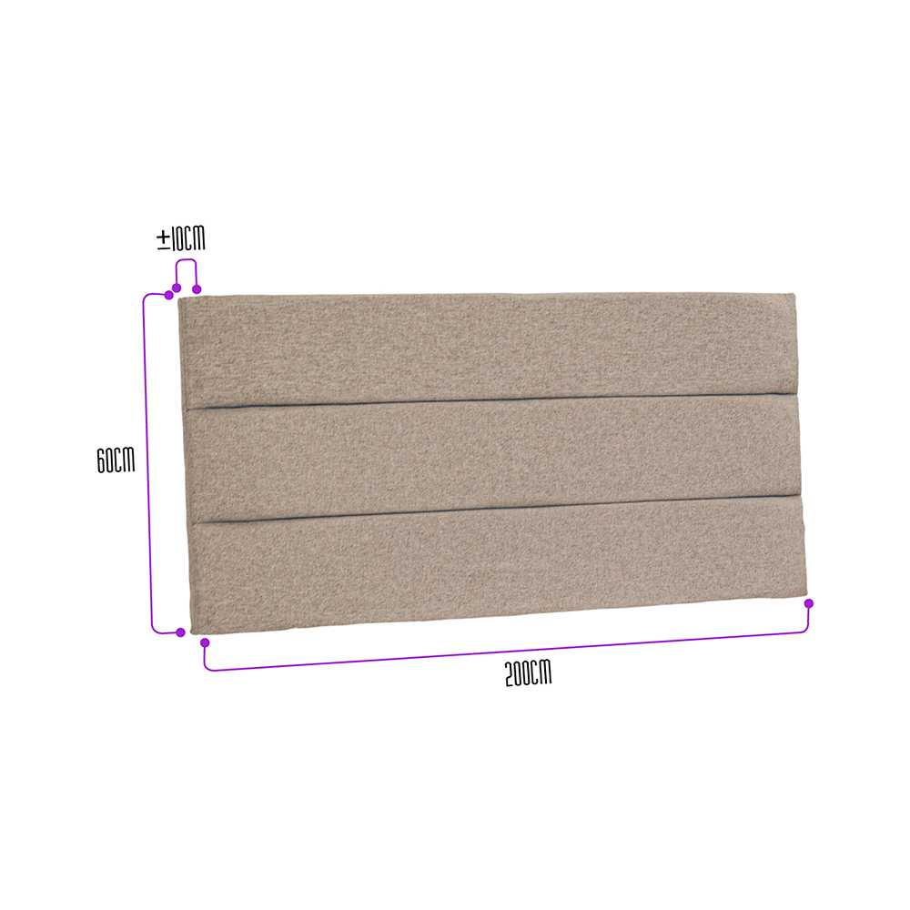Cabecero Flotante Portofino King 200 cm Beige Tela Resistente - Camas y Cabeceros | Bylmo