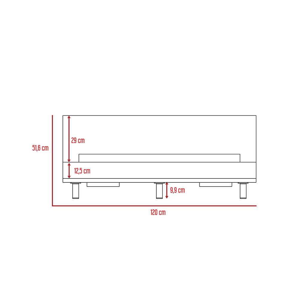 Cama Kaia Miel 120x51.6cm para Colchón Semidoble 120 X 190 Cm con Cabecero - Camas | Bylmo