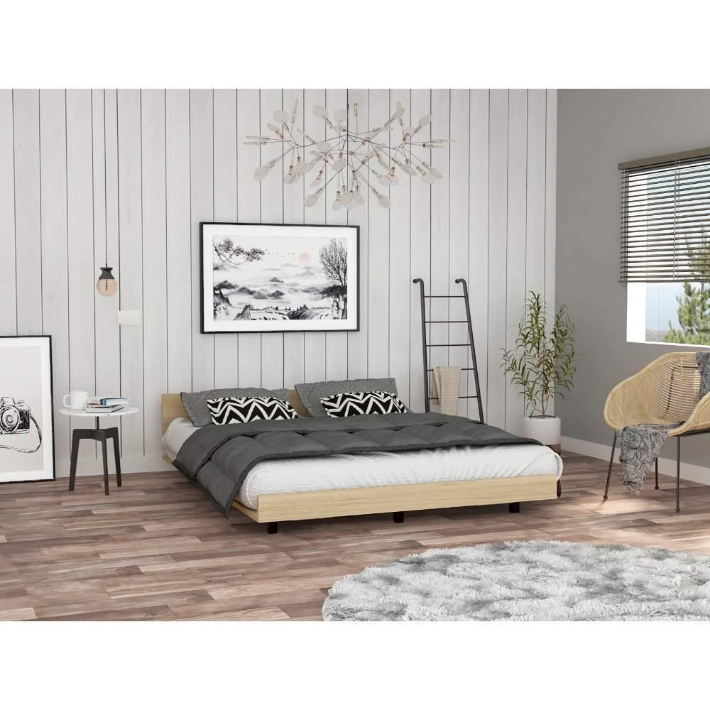 Cama Kaia Rovere 160x52cm para Colchón Doble 140 X 190 Cm con Cabecero - Camas | Bylmo