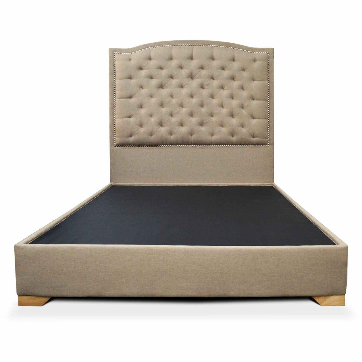 Base Cama Lawrence Camel 100x30cm para Colchón Sencillo 100 X 190 Cm con Cabecero - Camas y Cabeceros | Bylmo