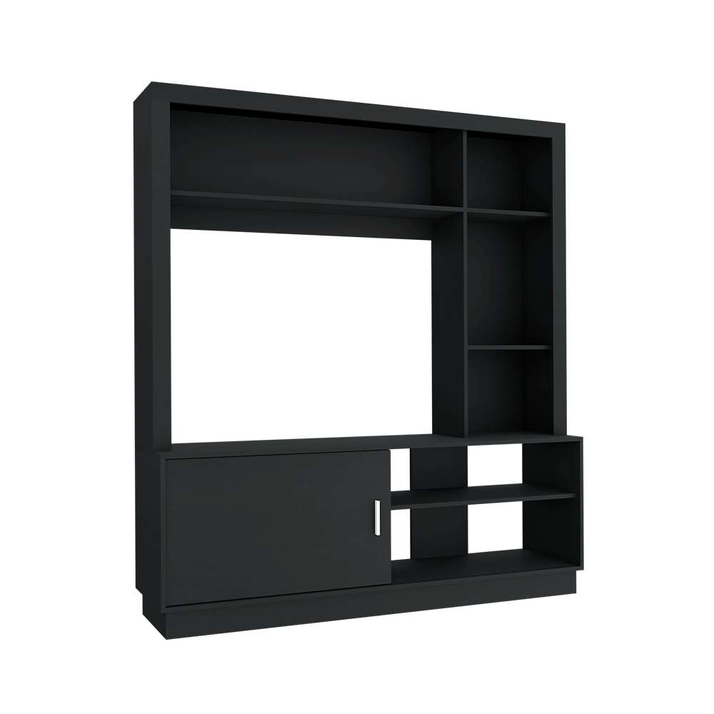 Centro de Entretenimiento Trento Wengue 160 cm con Una Puerta - Muebles para TV | Bylmo