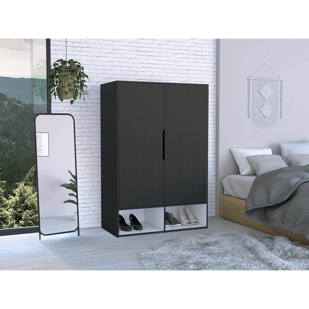 Closet Armario Wengue 100 cm con Zapatero y Percheros - Closets | Bylmo