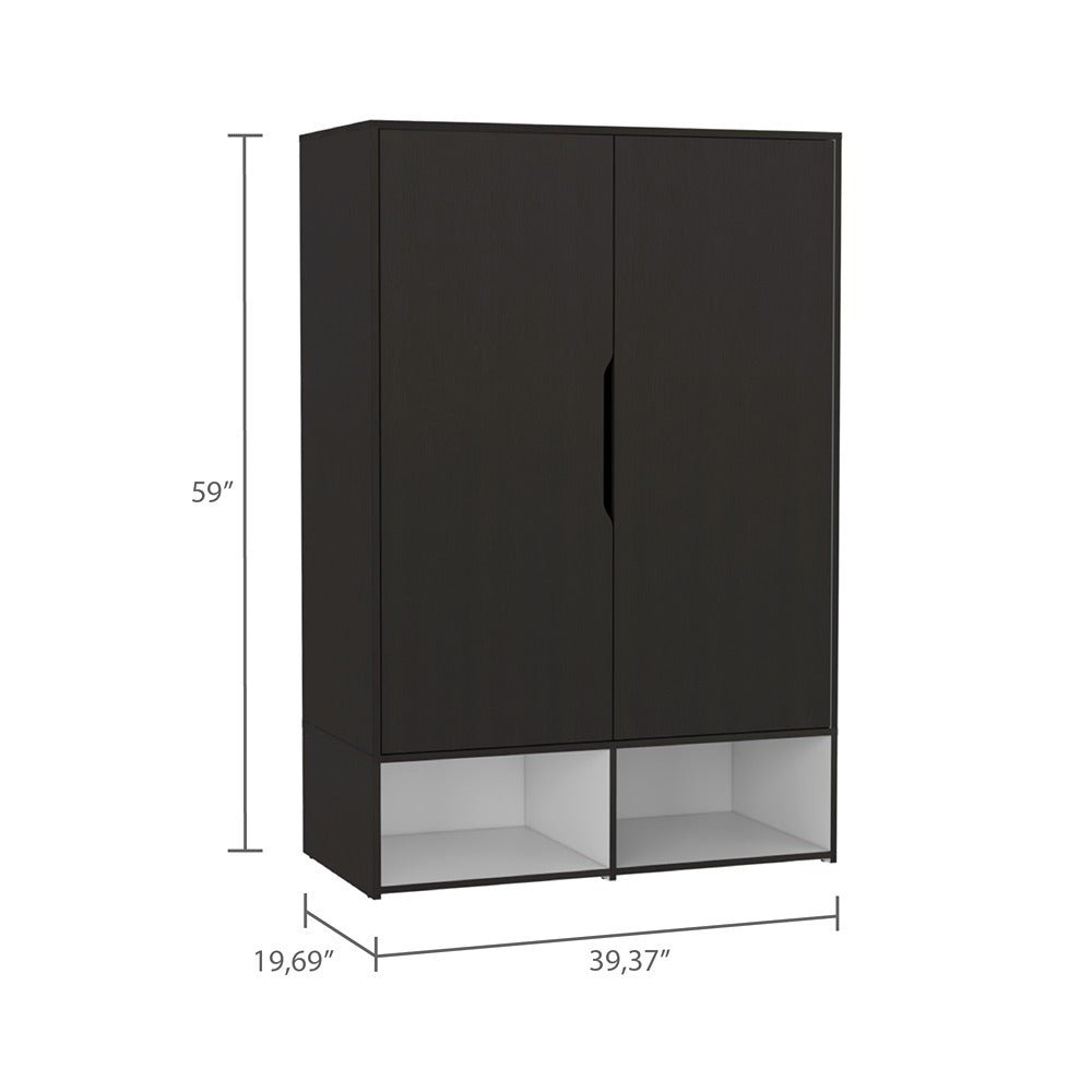 Closet Armario Wengue 100 cm con Zapatero y Percheros - Closets | Bylmo