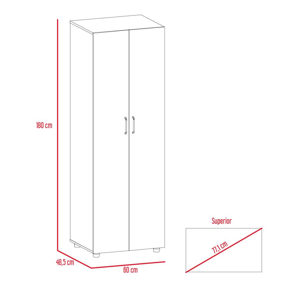 Closet F60 Duna 60 cm con Dos Puertas - Closets | Bylmo