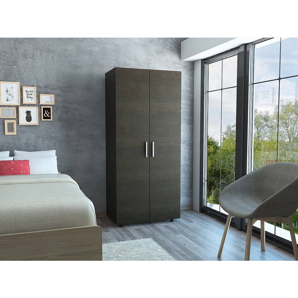Closet Madrid Plus Wengue 80 cm con Dos Puertas - Closets | Bylmo