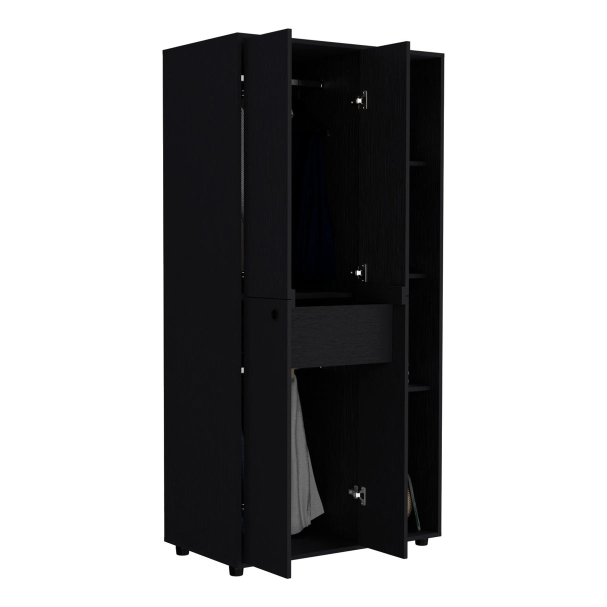 Closet Misuri Wengue 182 cm Con Colgadero de Ropa y Un Cajón - Closets | Bylmo