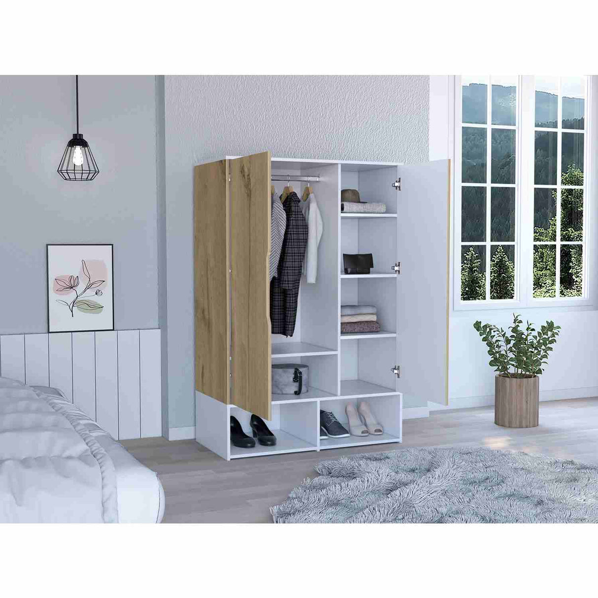 Closet Rosie Duna 100x150cm sin Cajones con 4 Entrepaños - Closets | Bylmo