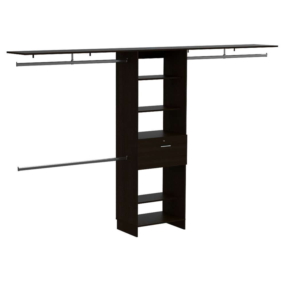 Closet Plego Wengue 300x187.6cm con 1 Cajones con 4 Entrepaños - Closets | Bylmo
