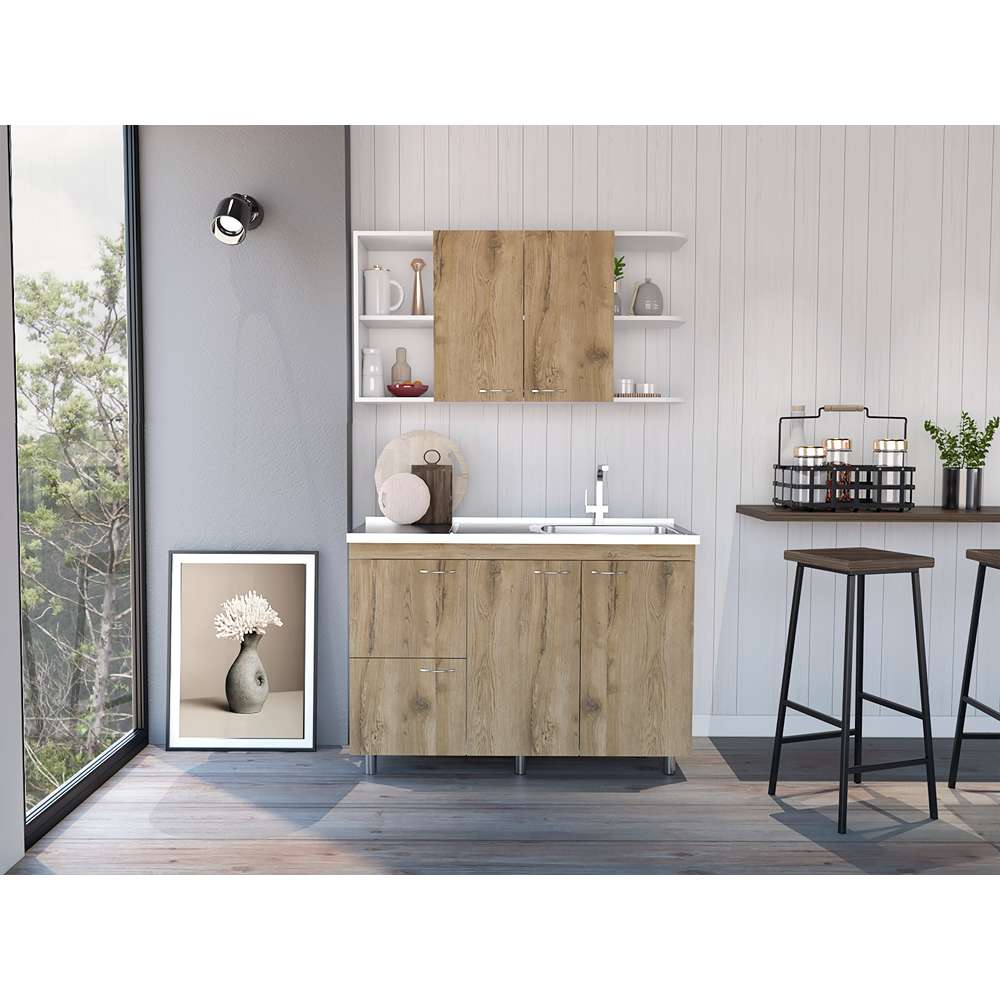 Cocina Elica Macadamia 120 cm Derecha con Mesón - Cocinas | Bylmo