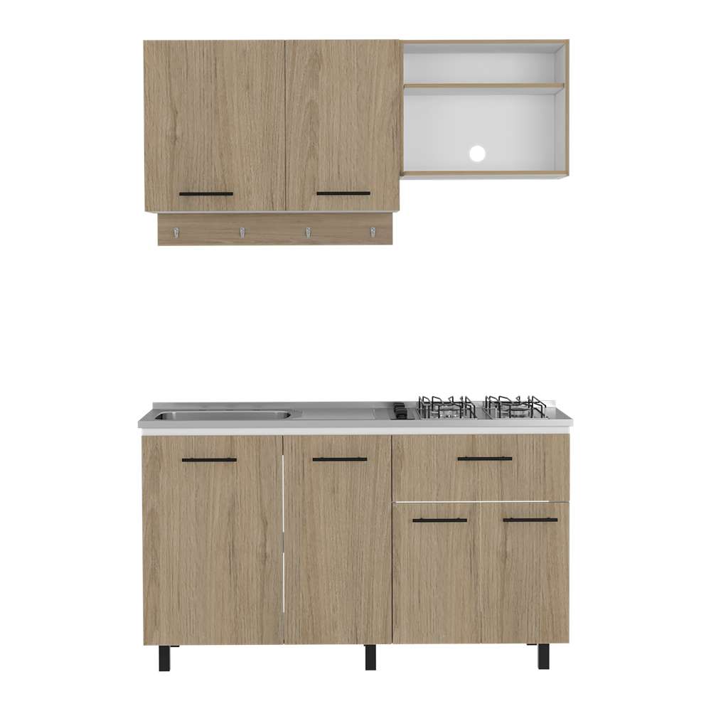 Cocina Alani Rovere 150 cm Izquierda con Mesón - Cocinas | Bylmo