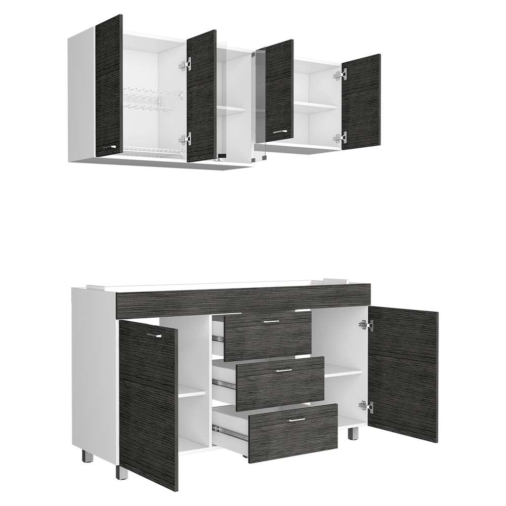 Cocina Lumina Blanco 150x84.5cm sin Mesón - Cocinas | Bylmo
