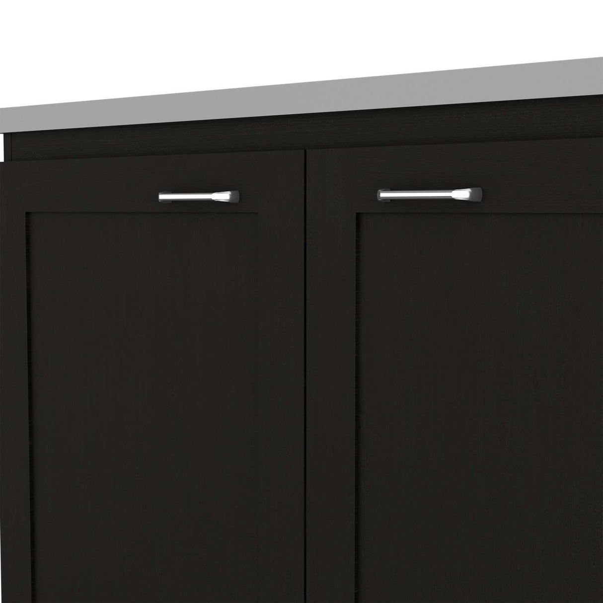 Cocina Zurich Wengue 100 cm Mueble Superior y Mueble Inferior con Mesón y Patas Métalicas - Cocinas | Bylmo