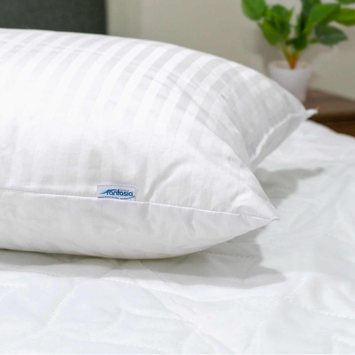Combo 2 Almohadas Natural Soft Fibra Siliconada Blanco 50 cm para Todas las Formas de Dormir - Almohadas | Bylmo