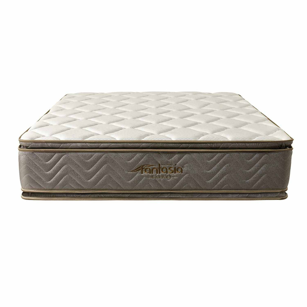 Combo Base Cama y Colchón Galaxy Beige y Plata Semidoble 120 cm con Una Almohada y Protector - Combos Habitacion | Bylmo