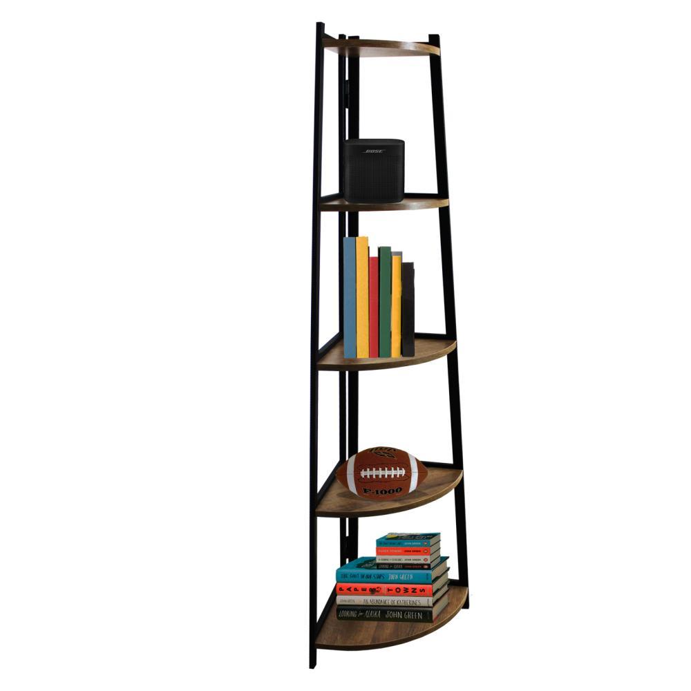 Combo Escritorio y Biblioteca Esquinera Look Amaretto 59 cm con Entrepaños - Escritorios y Archivadores | Bylmo
