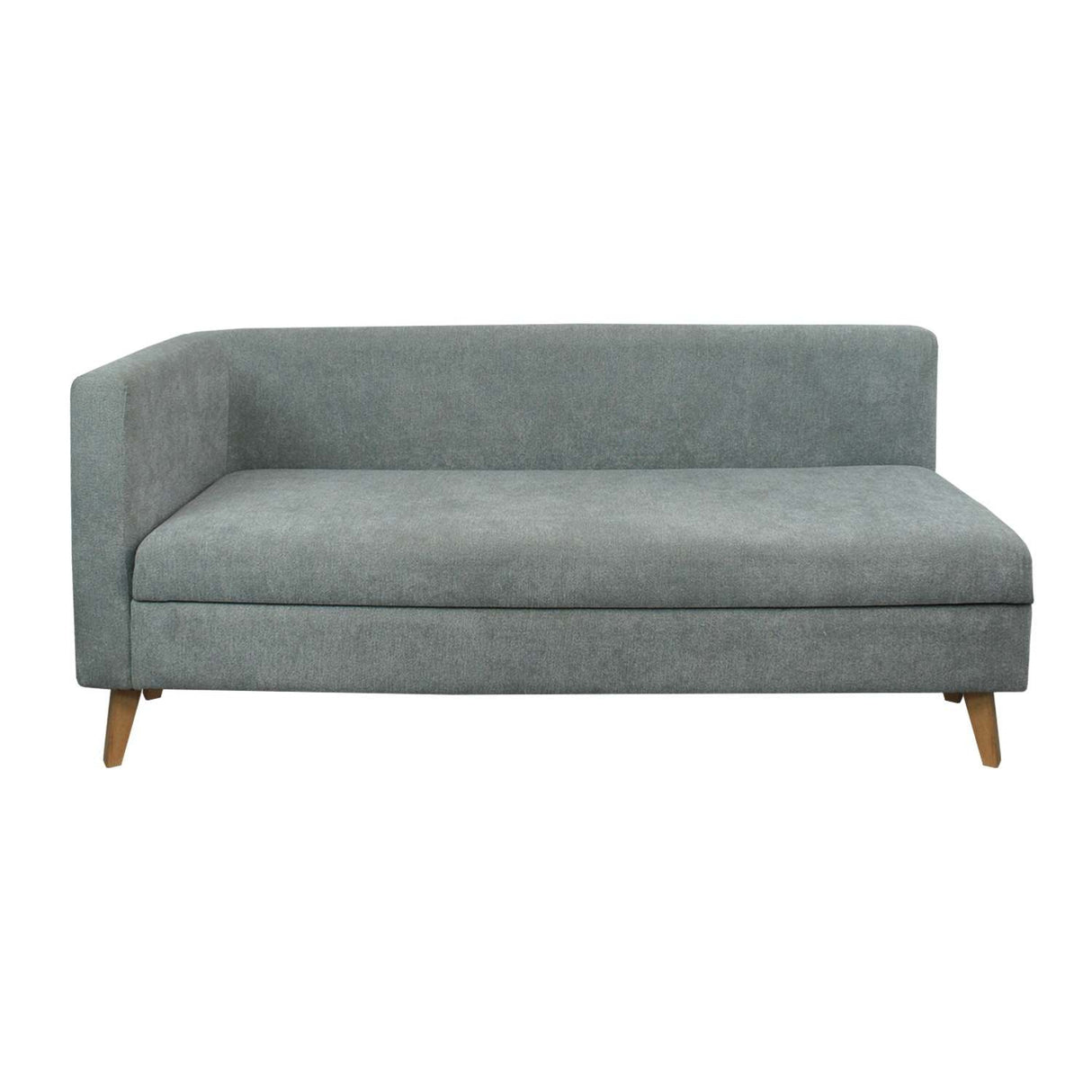 Combo Sofá Baúl Chaise Long Gris 163 cm con Mesa de Centro y Banqueta - Combos Sala | Bylmo