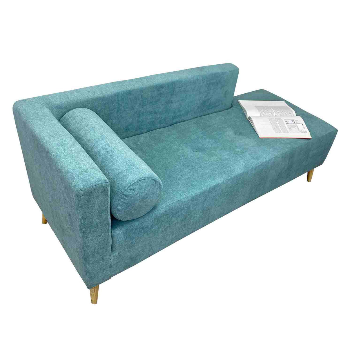 Combo Sofá y Mesa de Centro Verde Menta Y Blanco 163x66cm De 3 Puestos con Apoya Brazos - Combos Sala | Bylmo