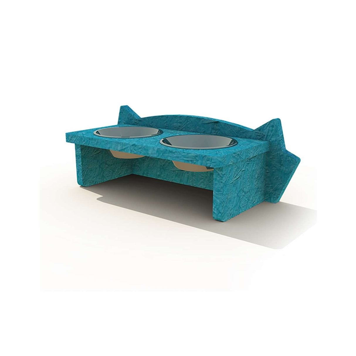 Comedero Mismicos 37 cm Azul Pequeño para Gatos - Muebles para Mascotas | Bylmo