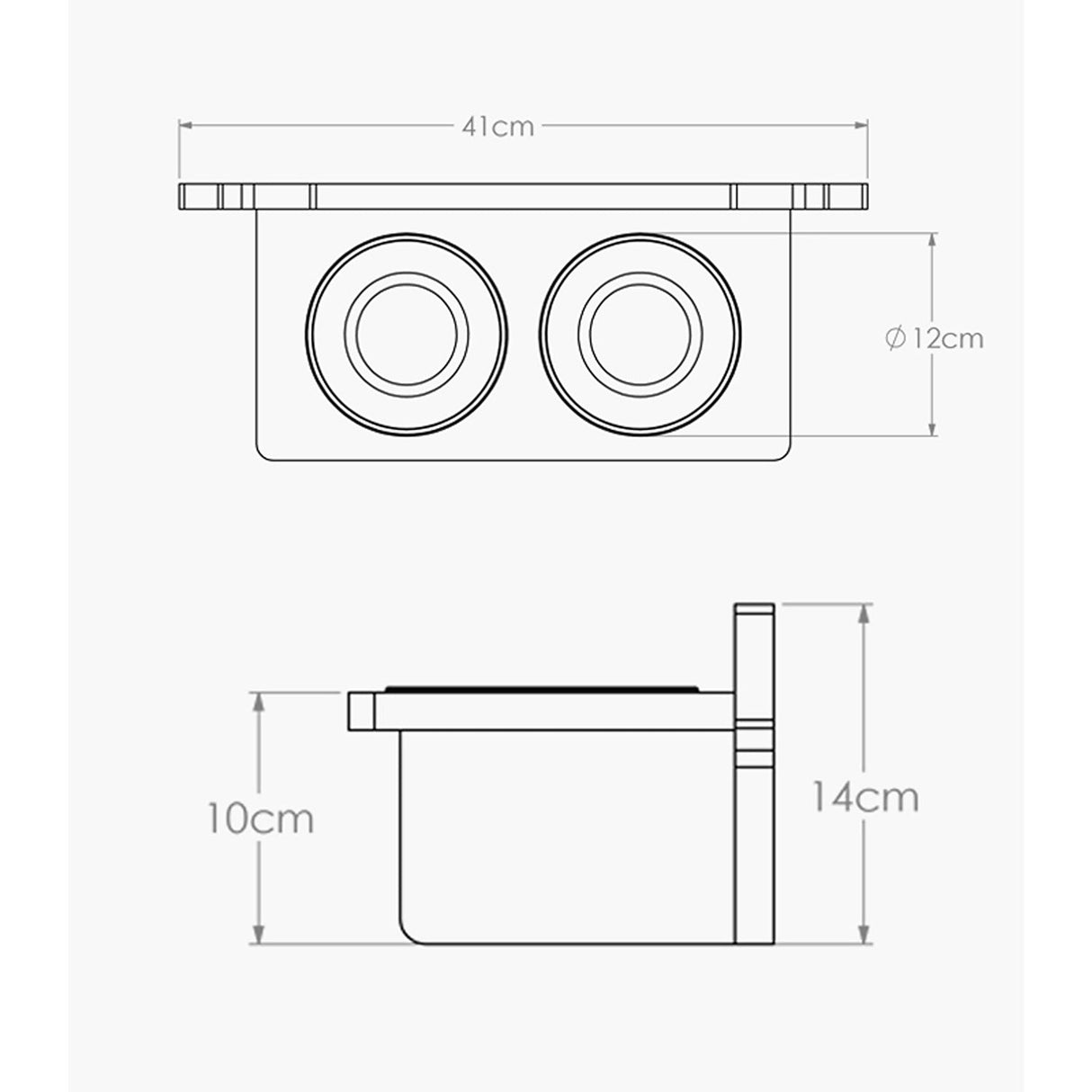 Comedero Mismicos 37 cm Negro Pequeño para Gatos - Muebles para Mascotas | Bylmo