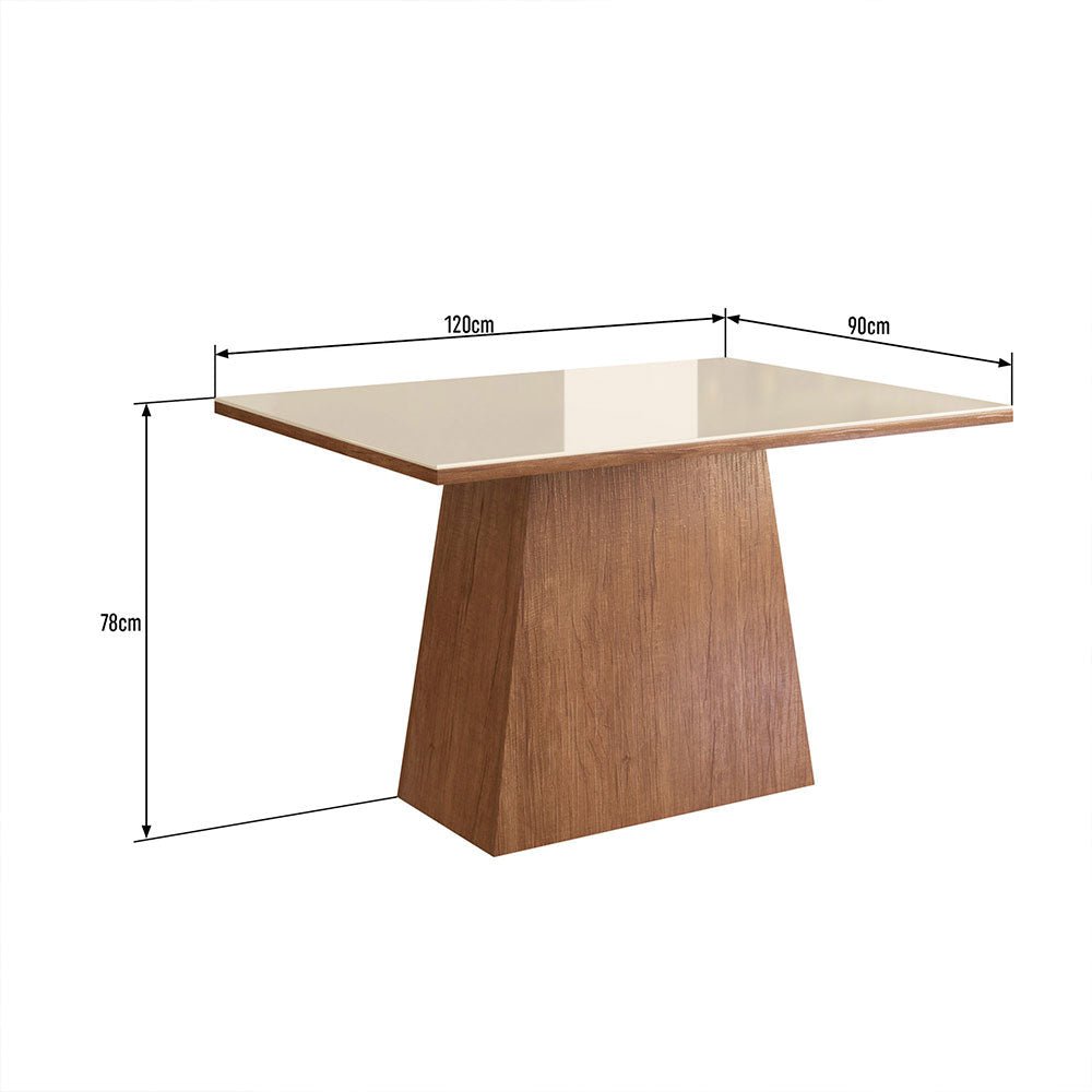Comedor San Antonio Canela 120 cm de Cuatro Puestos (Incluye Sillas) - Comedores | Bylmo