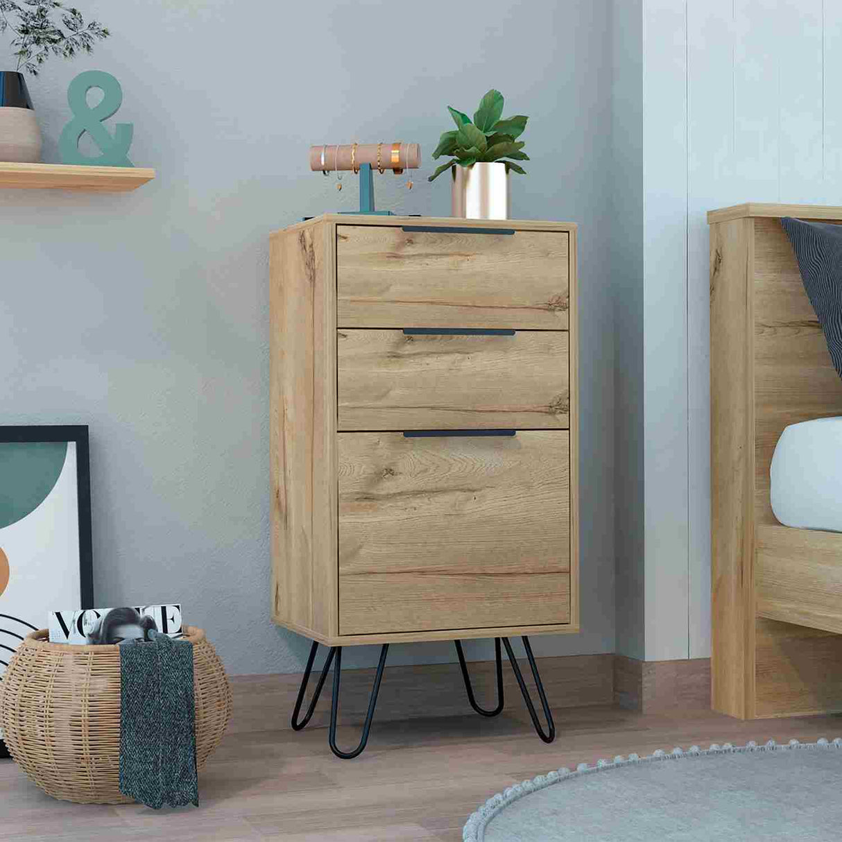 Cómoda Augusta Duna 45x90cm De Tres Hileras con Tres Cajones - Cajoneras y Comodas | Bylmo