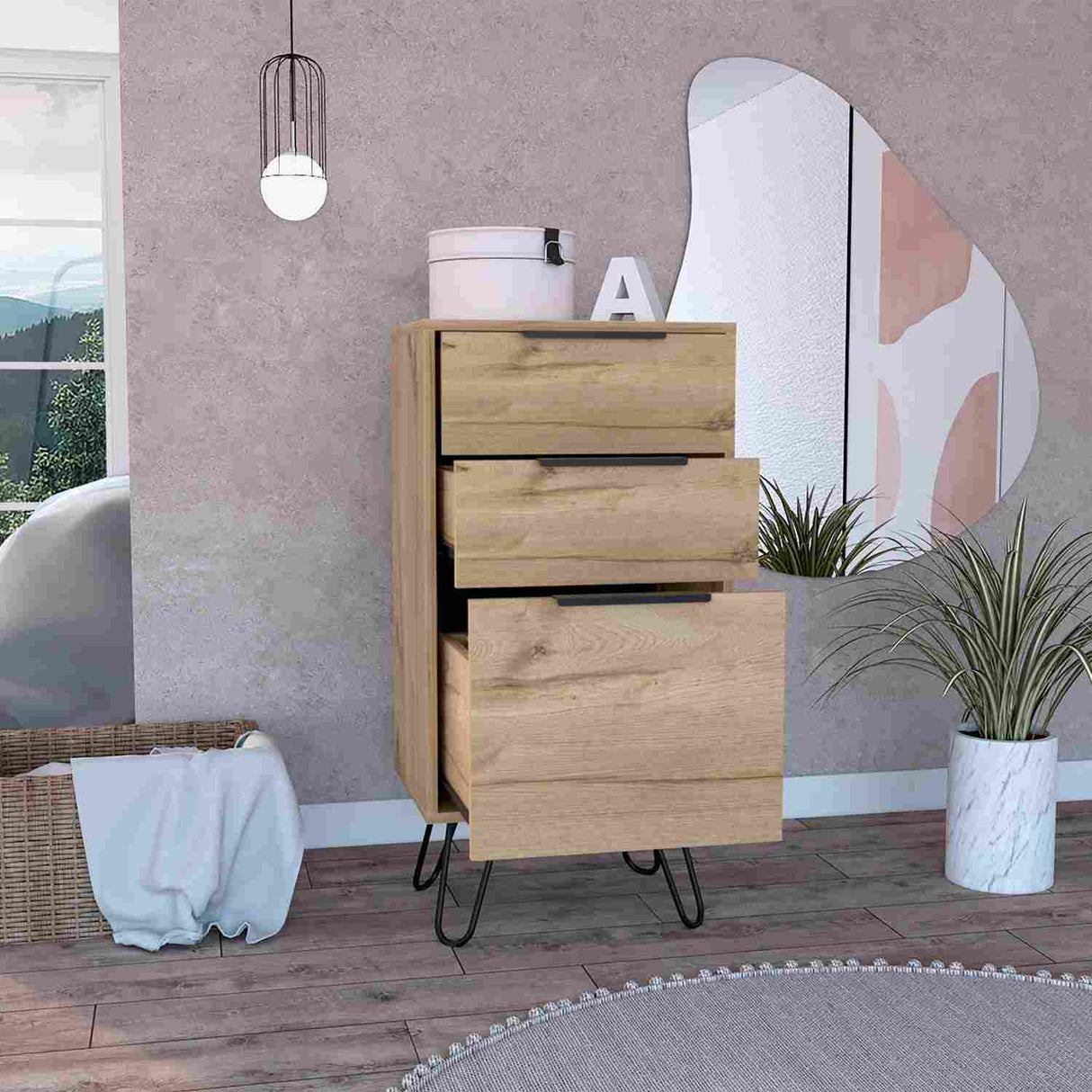 Cómoda Augusta Duna 45x90cm De Tres Hileras con Tres Cajones - Cajoneras y Comodas | Bylmo