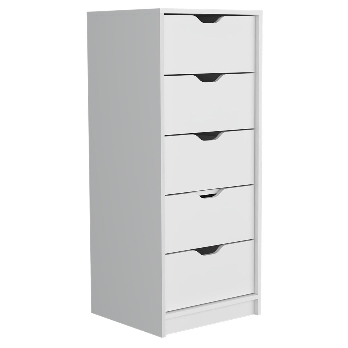 Cómoda Basilea Blanco 45x108cm De Cinco Hileras con Cinco Cajones - Cajoneras y Comodas | Bylmo
