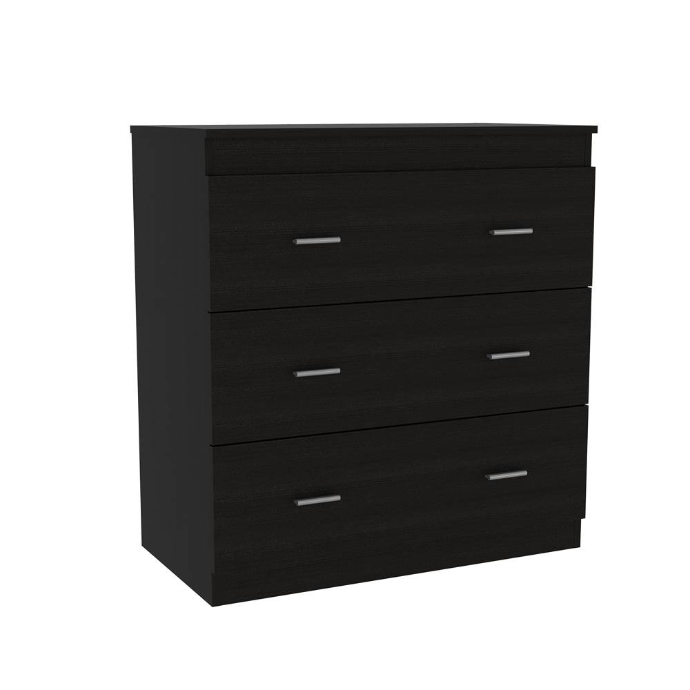 Cómoda Georgia Wengue 80x85.1cm De Tres Hileras con Tres Cajones - Cajoneras | Bylmo