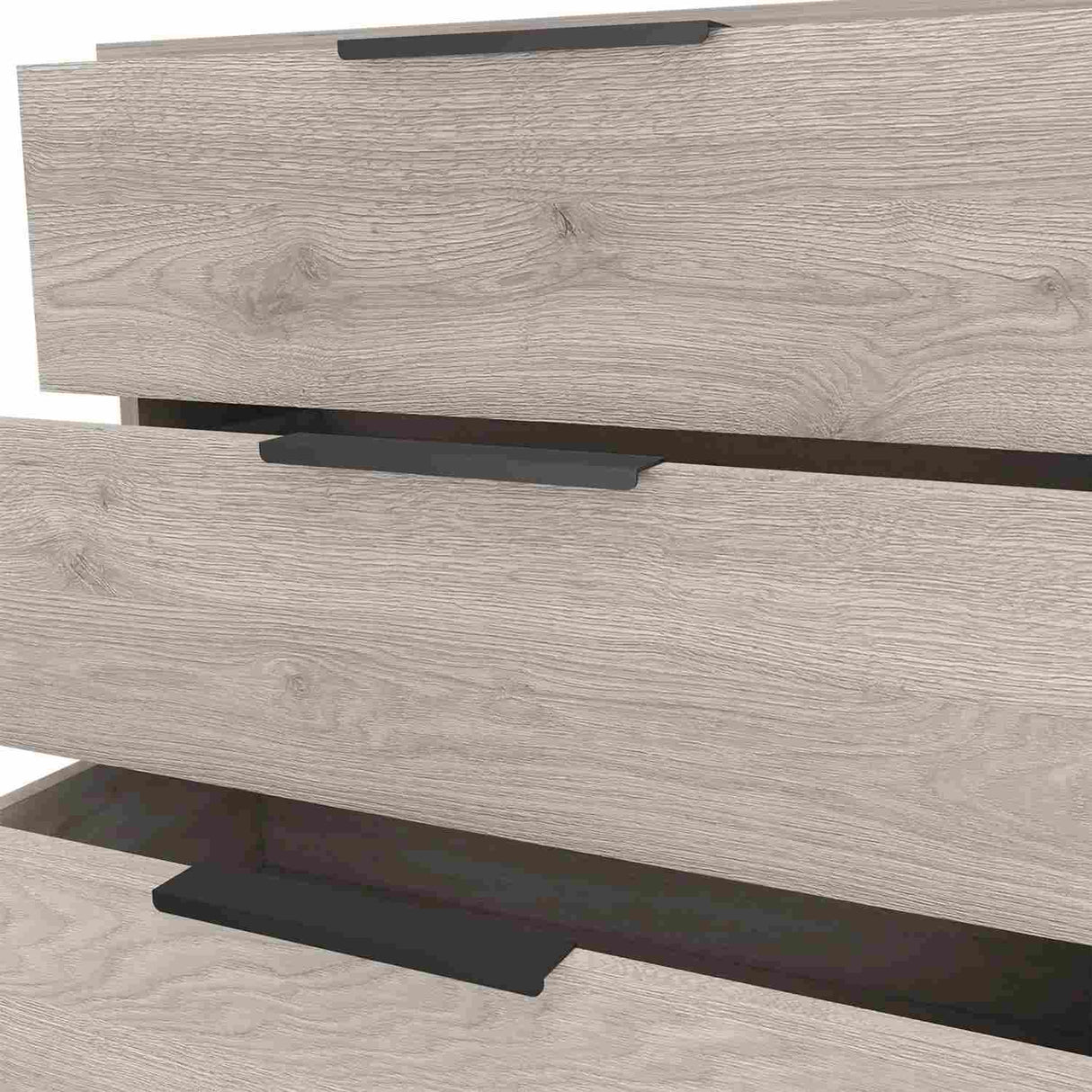 Cómoda Kaia Ceniza 70x69cm De Tres Hileras con Tres Cajones - Cajoneras y Comodas | Bylmo
