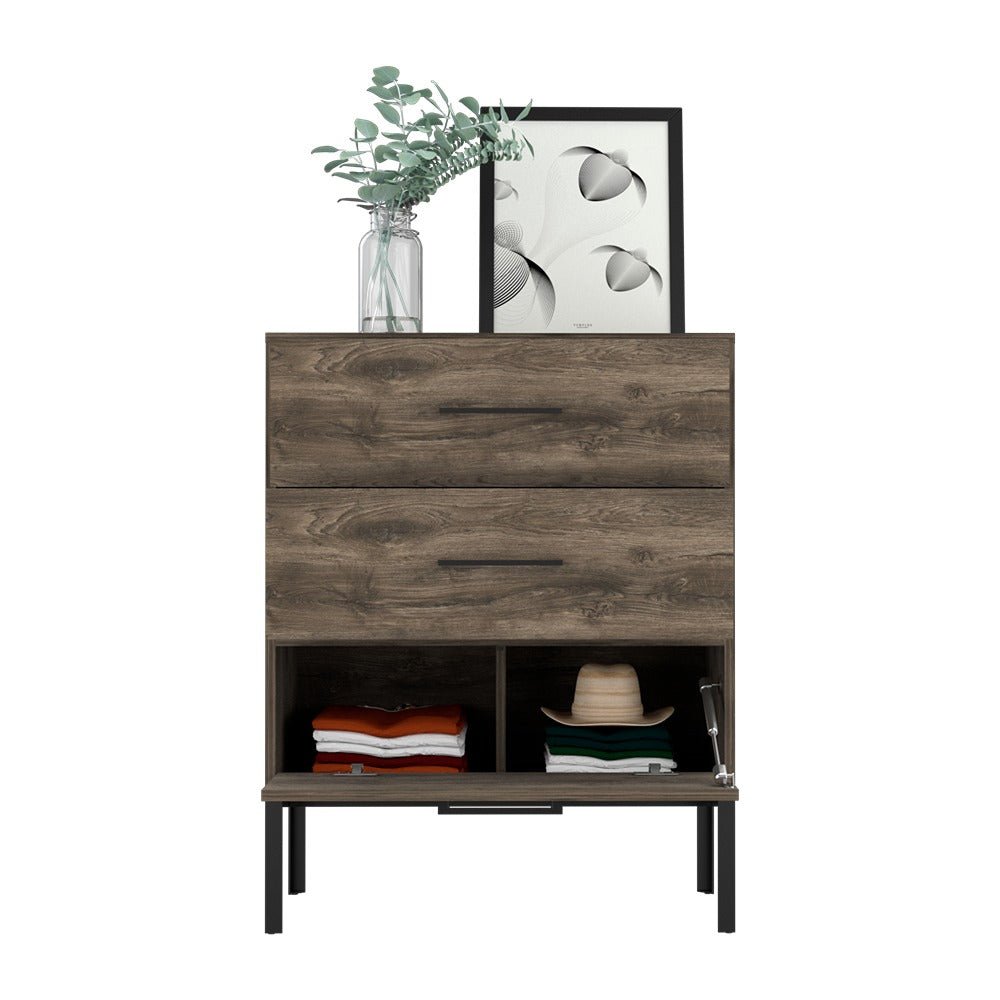 Cómoda Soho Bellota 70 cm con Dos Cajones y Una Puerta - Cajoneras | Bylmo