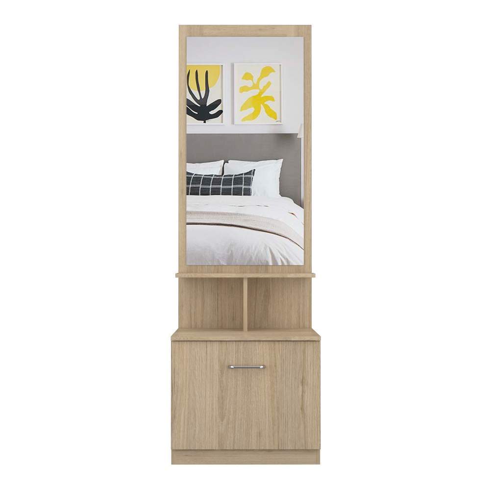 Cómoda San Martin Rovere 54 cm con Espejo y Un Cajón - Mesas de Noche | Bylmo