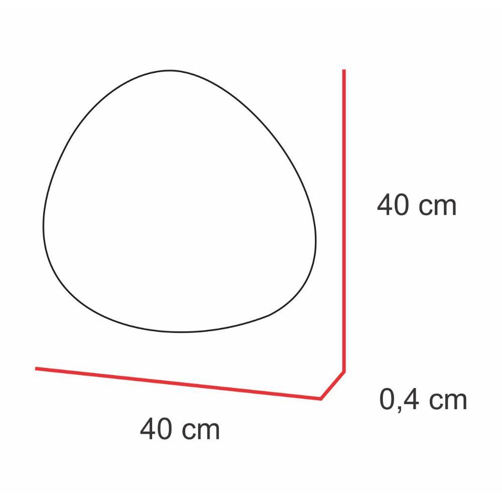 Set x 3 Espejos Gotas Plateado 40x40cm Asimetrico sin Marco - Espejos Decorativos | Bylmo