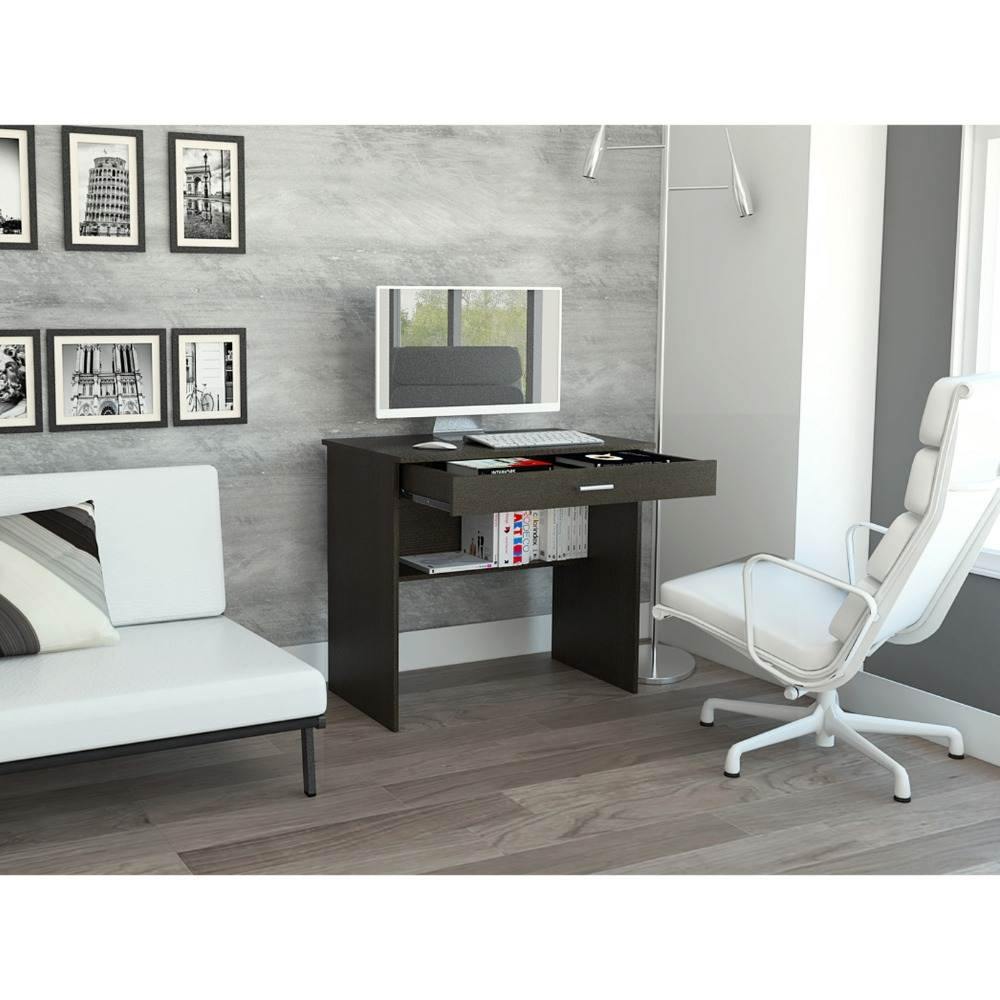 Escritorio 80C Wengue 80x73cm Con Un Cajón y con Organizador de Libros - Escritorios y Archivadores | Bylmo