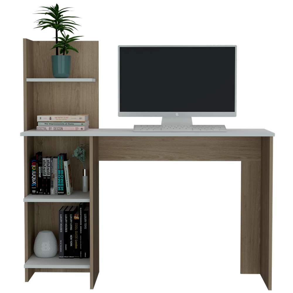 Escritorio Vilna Rovere 120 cm con Entrepaños - Escritorios y Archivadores | Bylmo
