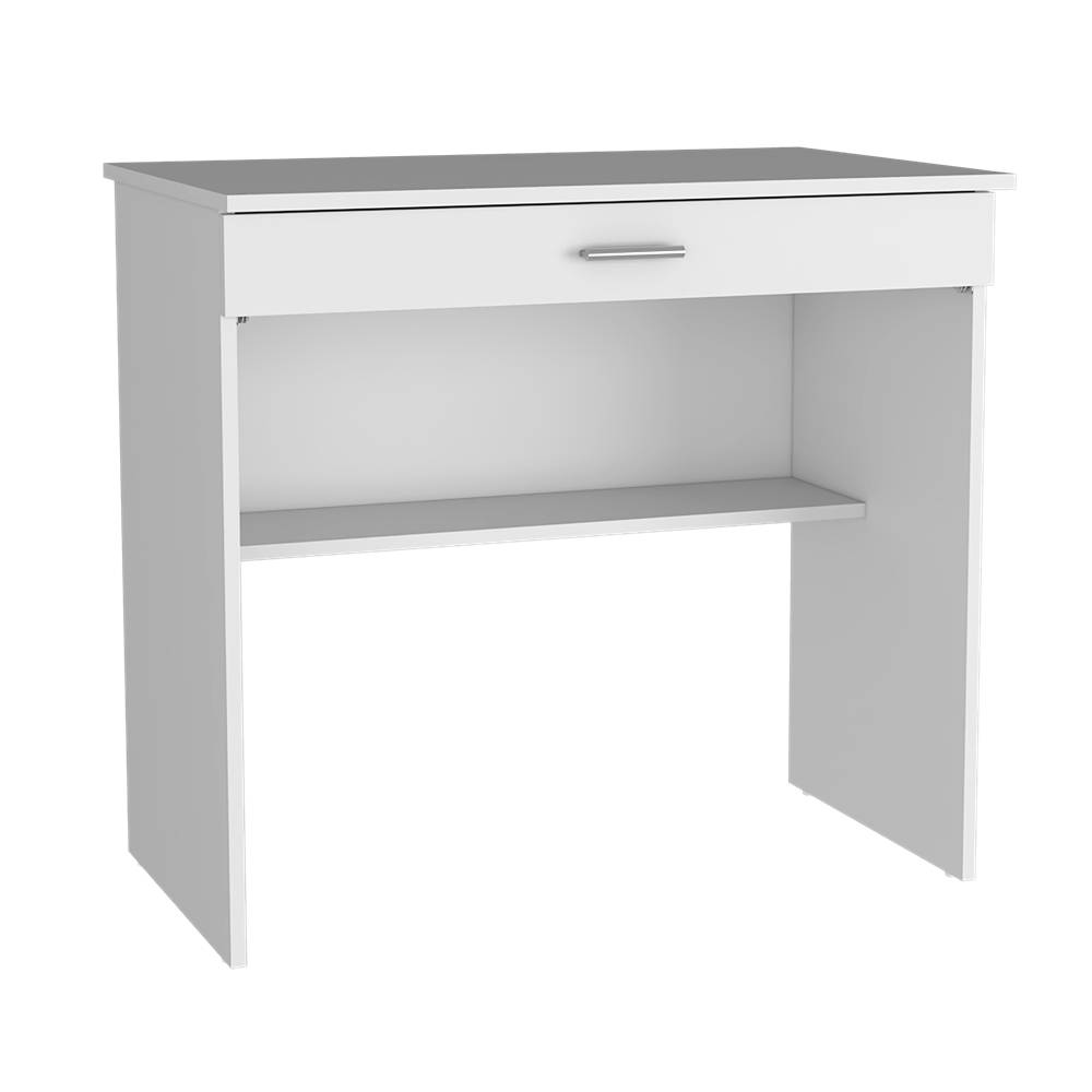 Escritorio 80 Blanco 80 cm con Cajón y Entrepaño - Escritorios y Archivadores | Bylmo