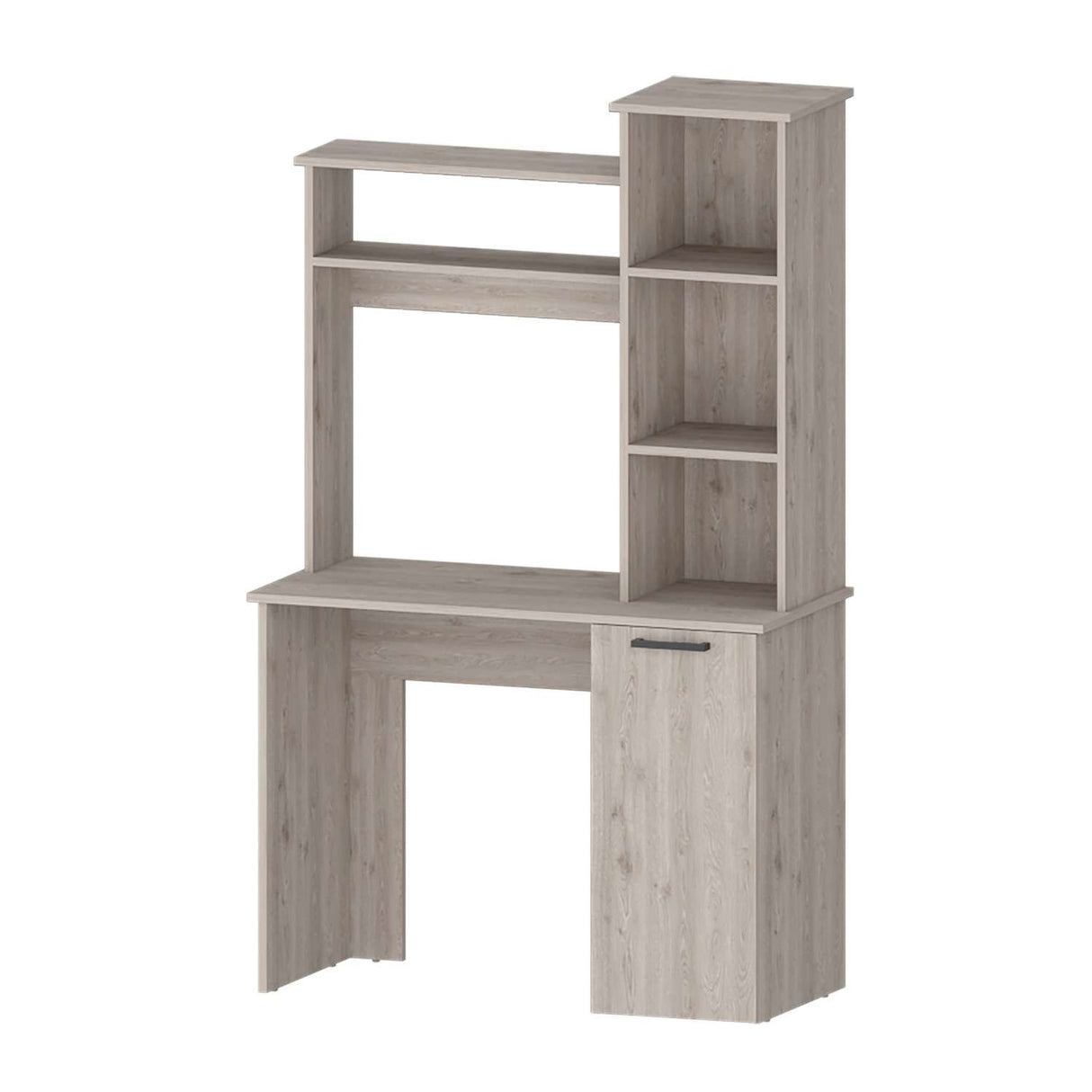 Escritorio Carson Ceniza 99 cm con Biblioteca y una Puerta - Escritorios | Bylmo