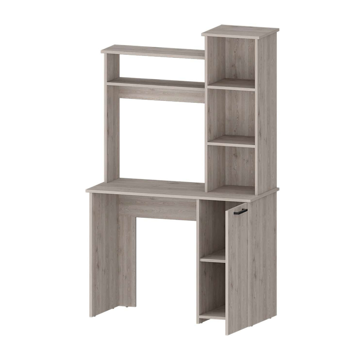 Escritorio Carson Ceniza 99 cm con Biblioteca y una Puerta - Escritorios | Bylmo