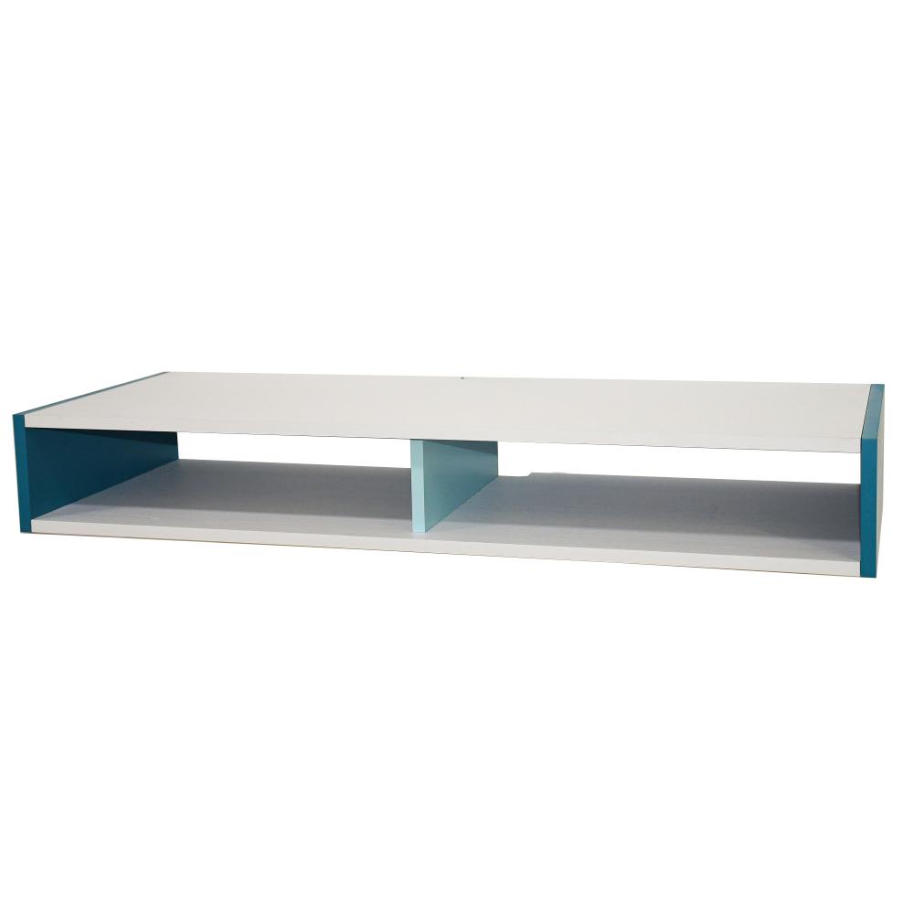 Escritorio Clash Azul 100 cm Flotante con Entrepaños - Escritorios y Archivadores | Bylmo