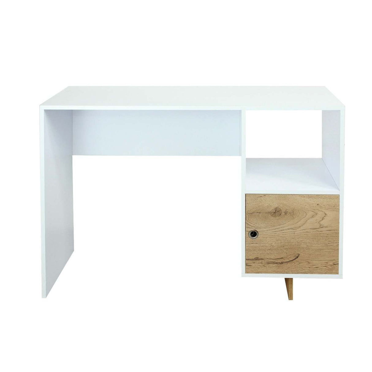 Escritorio Linea Flow Blanco 110 cm con un Cajón - Escritorios | Bylmo