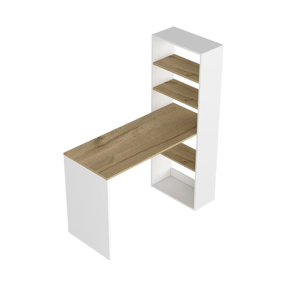 Escritorio Z120 Blanco 120 cm con Estantería - Escritorios | Bylmo