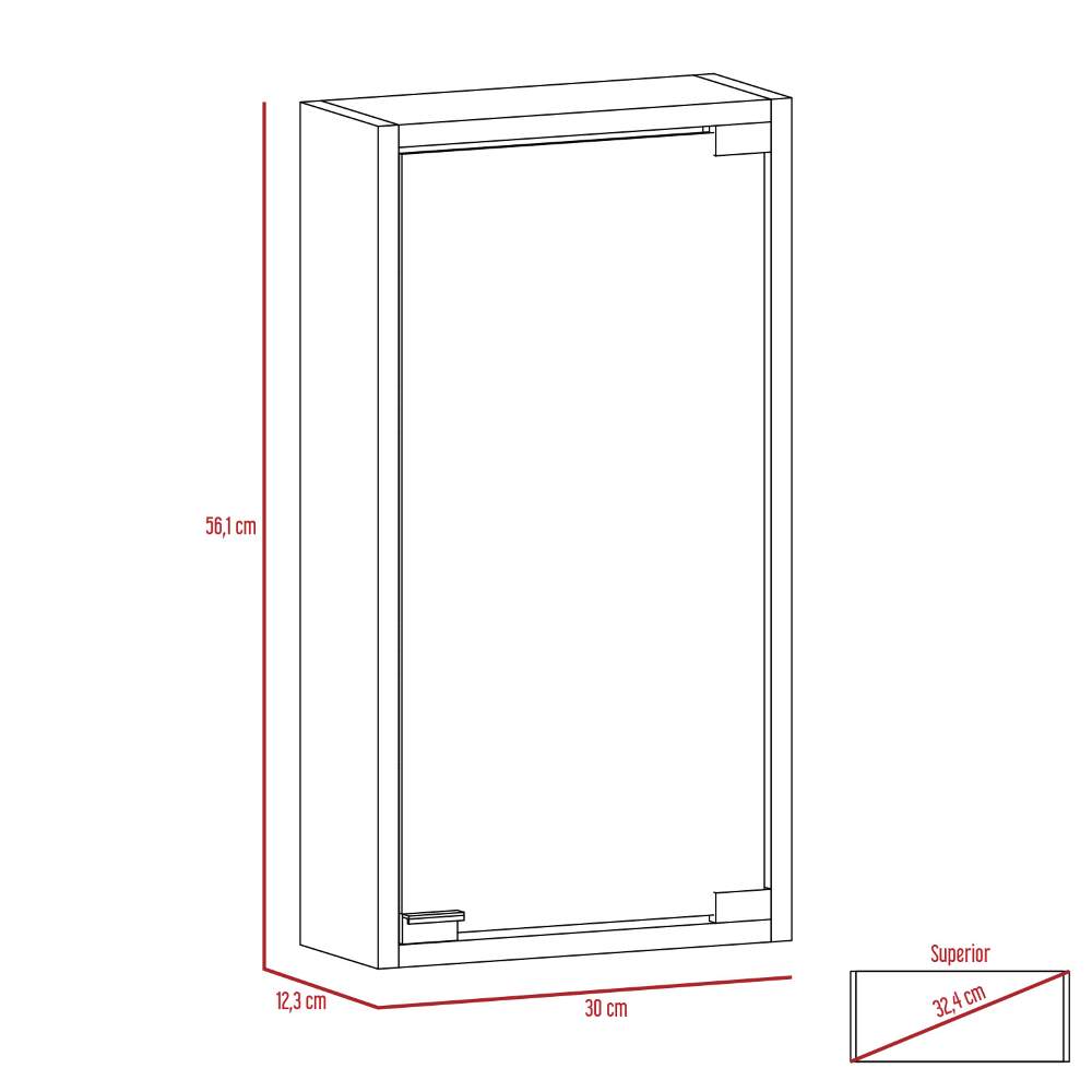 Espejo de Baño Merlo Rectangular 30 cm - Espejos de Baño | Bylmo