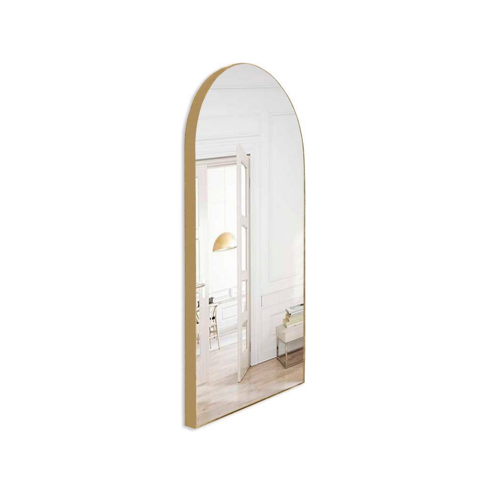 Espejo de Pared Ibiza Dorado 40x80cm Arco Superior con Marco Metalico - Espejos Decorativos | Bylmo