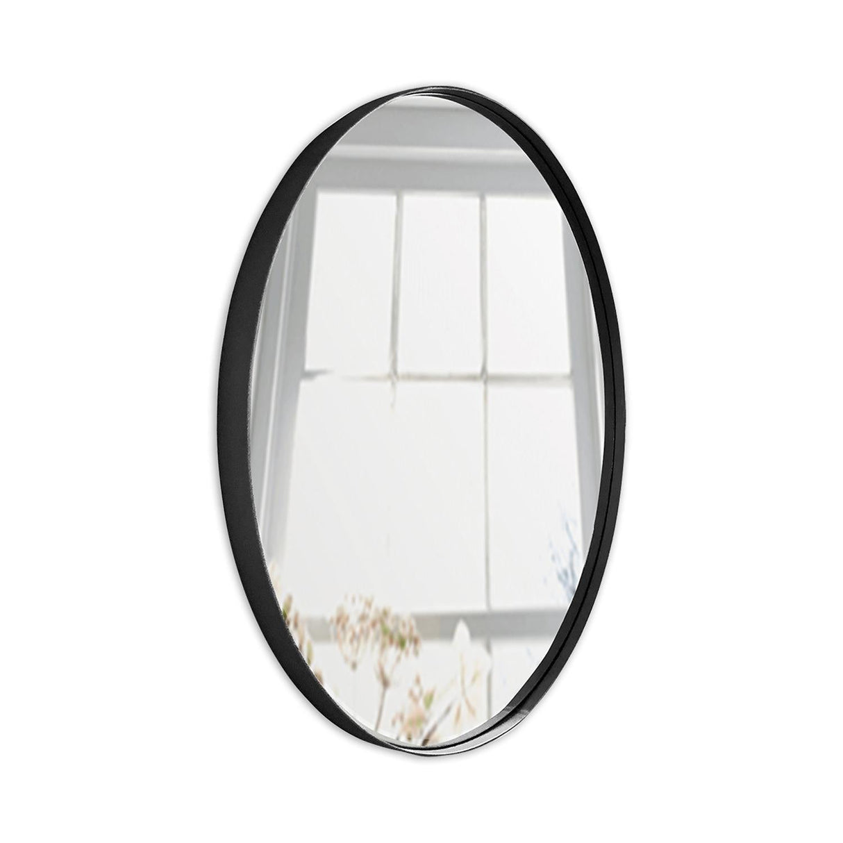 Espejo de Pared Osaka Negro 110x110cm Redondo con Marco Metalico - Espejos Decorativos | Bylmo