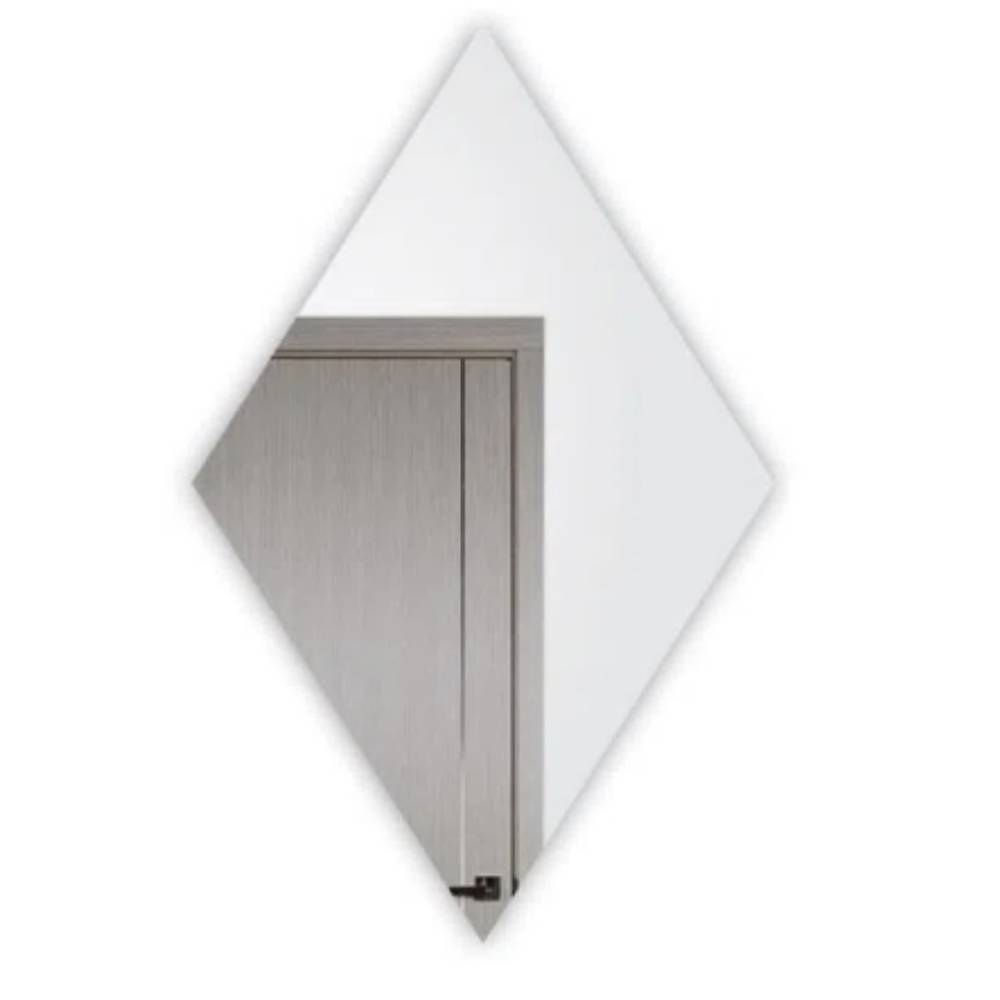 Espejo de Baño Serrano Plateado 60x80cm Rombo con Biselado - Espejos de Baño | Bylmo