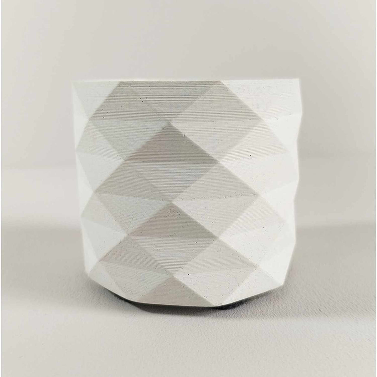 Matera de mesa Lira Blanco 7x6cm de Cemento Circular de 0.2 Litros - Jardineria | Bylmo