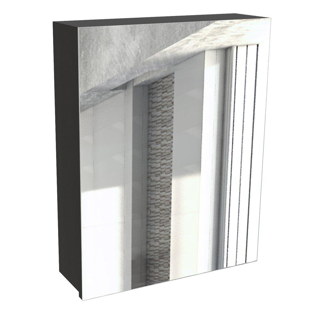Gabinete de Baño Lumo Wengue 40x50.5cm Cuadrado con Espejo y con Un Entrepaño - Gabinetes | Bylmo