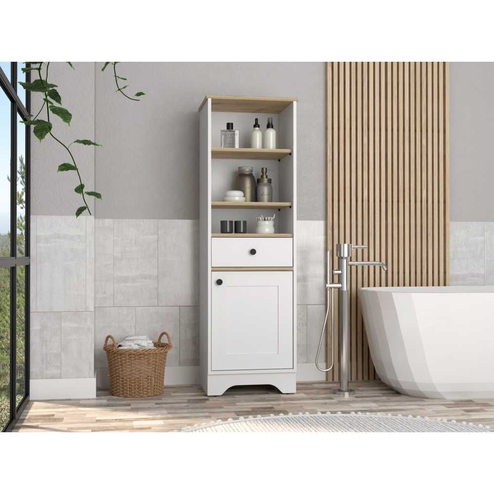 Mueble St Cloud Duna y Blanco 44 cm con Un Cajón y Una Puerta - Gabinetes | Bylmo